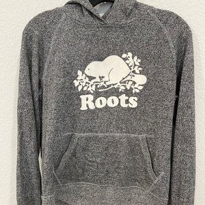 Roots Canada Women's Pullover Hoodie Sweatshirt Size Small Salt Pepper